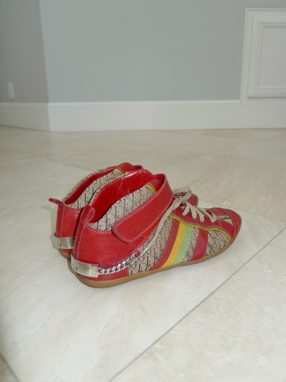 Vintage Dior Rasta High-Top Sneakers ✶ - Picture 2 of 7